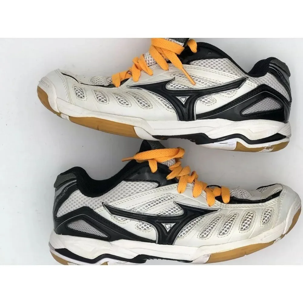 WOMENS MIZUNO WAVE RALLY 4 VOLLEYBALL SHOES SIZE 9 US 40 EU WHITE‎ BLACK